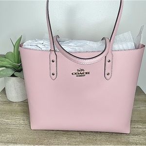 SOLD Coach Pebble Leather Town Tote, Blossom (NWT)